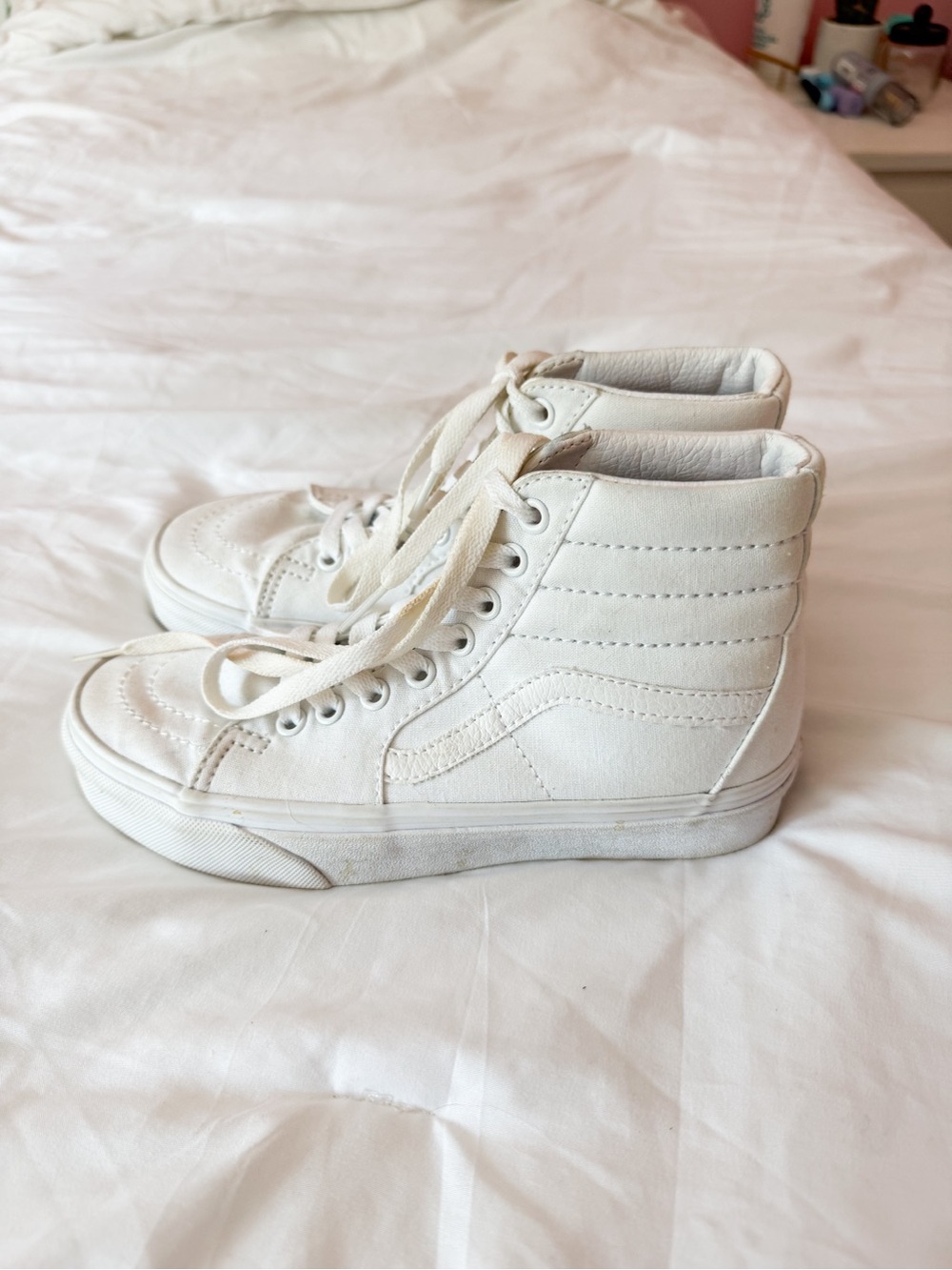 Vans Canvas Sk8-Hi True White Shoes Size 6